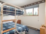 Bedroom features twin over full bunk